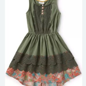 NWT Matilda Jane LARGE LIGHT RISING Olive sleeveless dress womens